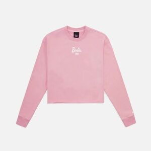 KITH x  Barbie Pink Cropped Crew Sweatshirt
